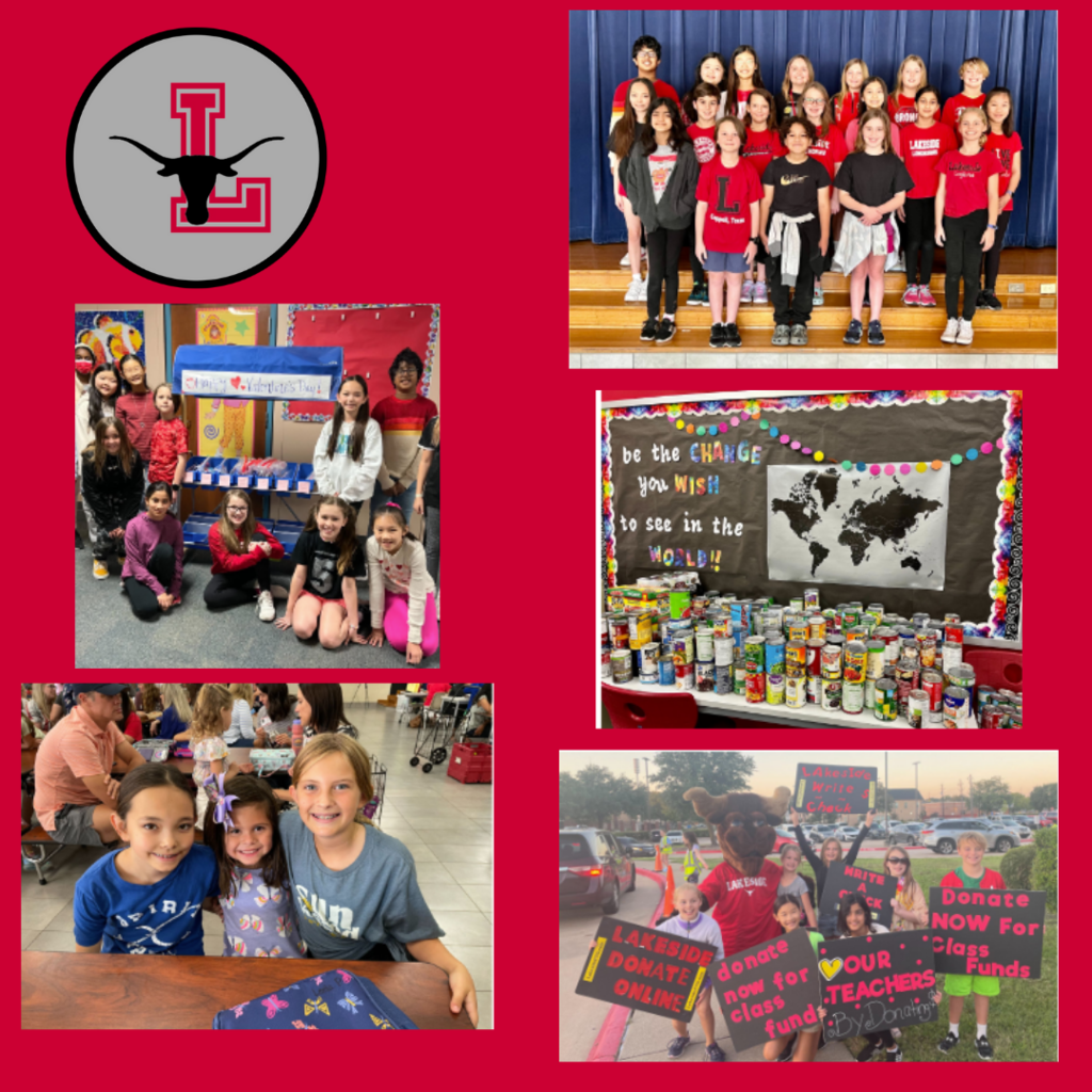 Photo Collage of Lakeside Elementary Service Projects