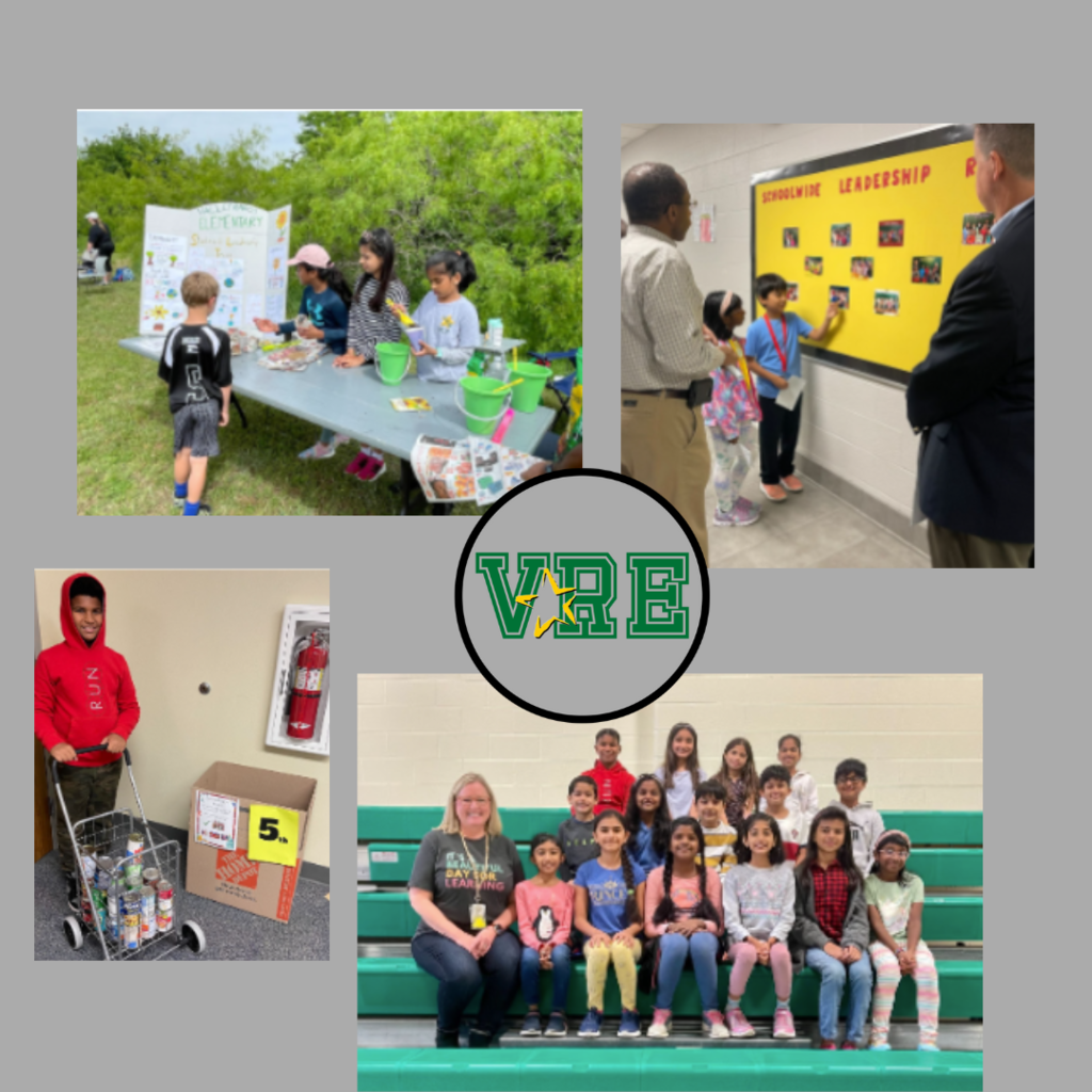 Photo Collage of Valley Ranch Elementary Service Projects